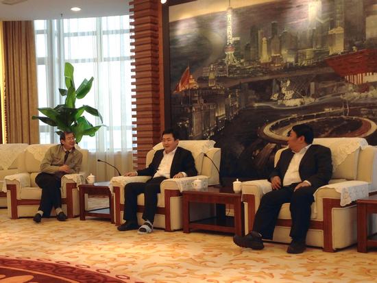 吴松,刘宇陆与丁奎岭进行会前交流